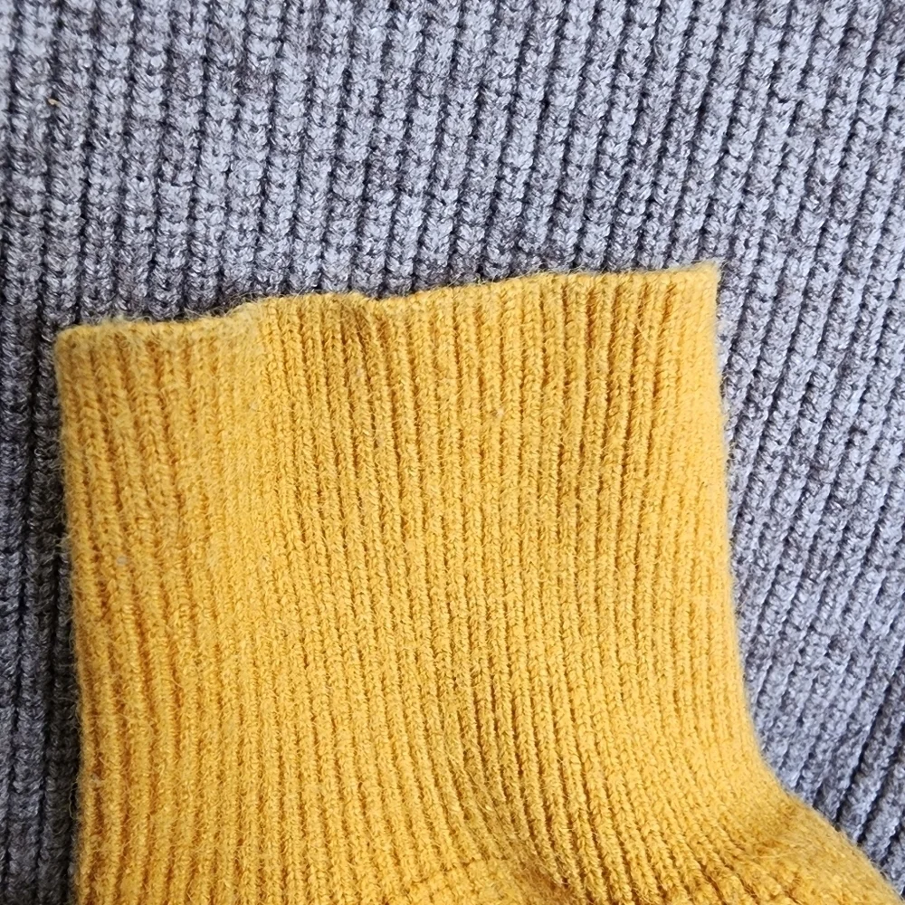 Free People Oversized Colorblock Turtleneck Sweater Small Flawed See Description